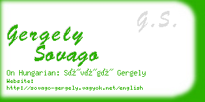 gergely sovago business card